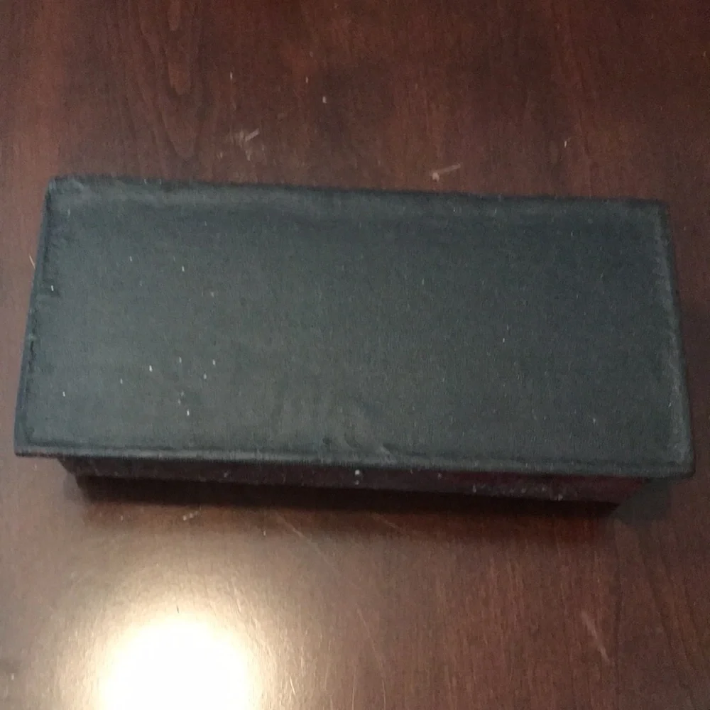 Antique hand held mirror in original dresser box